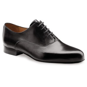 Zwarte Dansschoenen voor Heren - Ballroom, Social, Salsa - Nappa Leer - Suede Zool - Werner Kern 28015