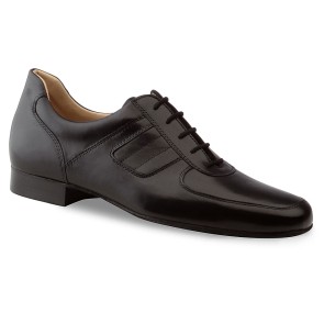 Sportieve Heren Dansschoenen - Ballroom, Latin, Salsa - Zwart Leer - Hak 2 cm - Werner Kern 28020