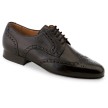 Heren Dansschoenen van Zwart Hertenleer Ballroom Latin Salsa suede Zool Werner Kern 28024