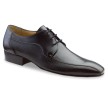 Heren Dansschoenen Lange Neus  voor Social Ballroom Tango met Geperforeerd Zwart leder Werner Kern 28031