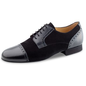 heren dansschoenen werner kern in tweekleurig zwart leder met suede 28051 bb