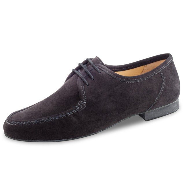 Werner Kern 28054 zwarte Suede dansschoenen voor Heren met moccasin detail