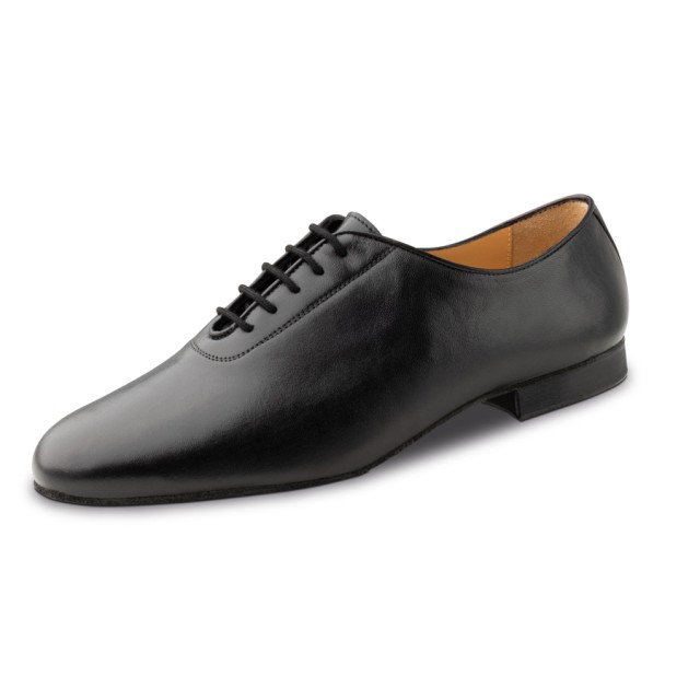 Werner Kern 28056 zwarte Lederen Heren dansschoenen met Klassieke uitstraling en lichtgewicht met suede zolen