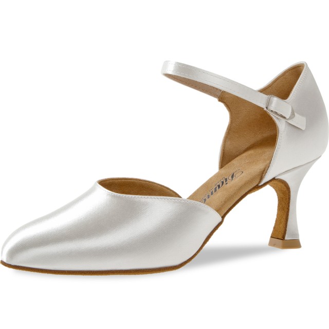 Diamant 051-085-092 dames ballroomschoenen satijn wit 