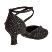 Diamant 105-068-155 dames ballroomschoenen zwart glitter flare hak 