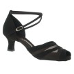 Diamant 102-064-040-Zwarte Dames Latin met lagehak Schoenen