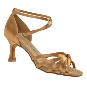 Diamant Dames Salsaschoen Brons Satijn 109-087-087