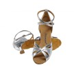 Diamant 141-077-463 latin schoenen zilver gekruisde bandjes 