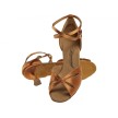 Diamant 141-087-379 latin schoenen voor dames brons gekruisde bandjes 