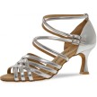 Diamant 108-087-013 latin schoenen meerdere bandjes zilver
