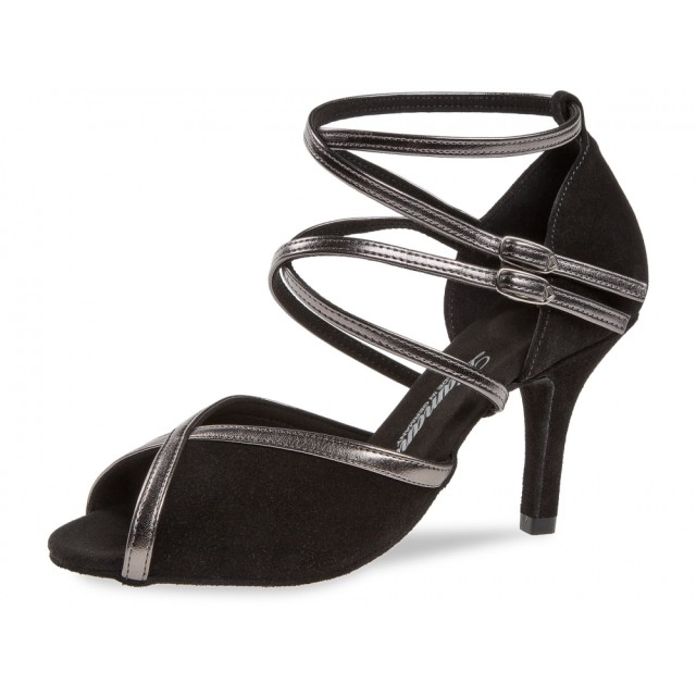 Diamant 178-058-501 latin dansschoenen stilettohak zwart brons
