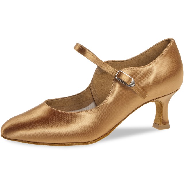 Diamant 050-106-087 ballroomschoenen voor dames brons satijn 