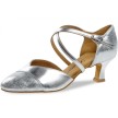 Diamant 161-068-505 dansschoenen voor dames zilver flare hak 