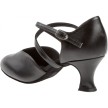 Diamant 113-009-034 dansschoenen voor dames zwart flare hak 