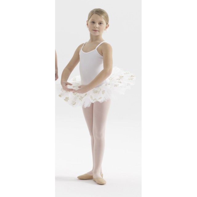 Intermezzo 31052 kinderballetjurkje met spaghettibandjes wit 