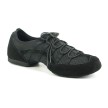 Zwarte Danssneaker - Suede Splitzool - Zumba, Salsa, Jazz - Elastische Veter - Rumpf Mambo 1580