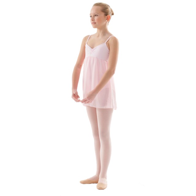 Intermezzo 3808 balletjurkje voor kinderen spaghettibandjes roze 