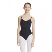 Zwart balletpak met pinch - Lage rug - Verstelbare bandjes - Ingebouwde sporttop - Capezio MC100