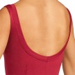 Capezio BX201 kinderballetpak met brede bandjes en lage rug rood 