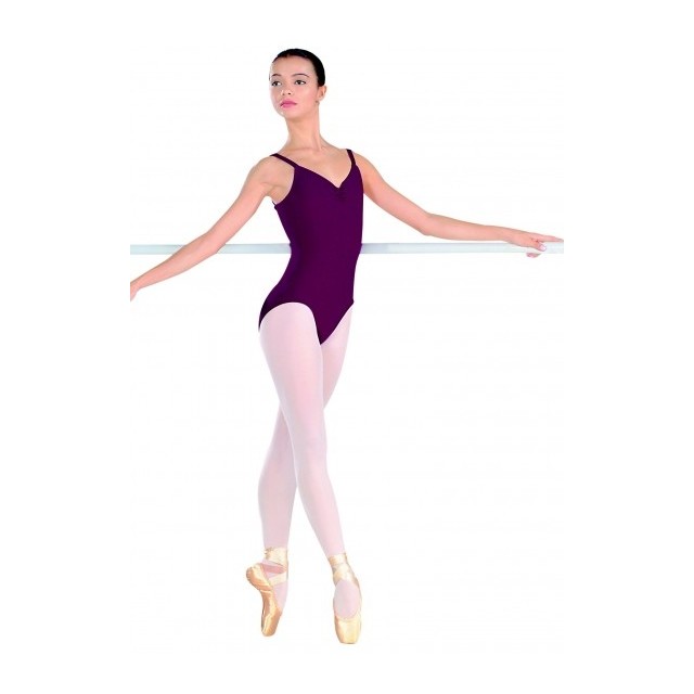 SoDanca RDE8522 paars balletpak met spaghettibandjes