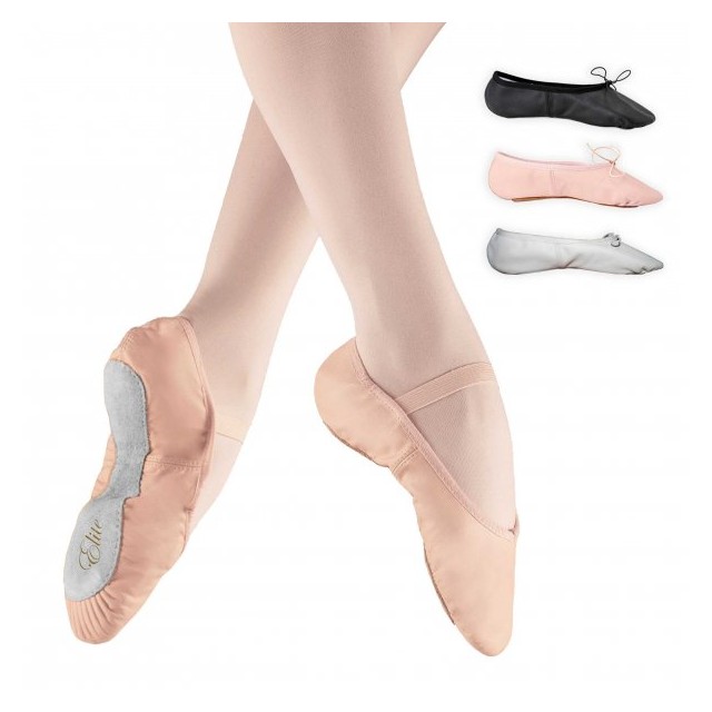 Balletschoenen van Leer met Doorlopende Zool Alista Elite Zalmroze