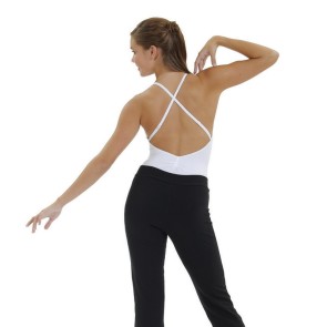 Capezio CC125 balletpak met lage rug en gekruiste bandjes wit 