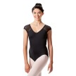 Balletpak voor dames - Kapmouwtjes van gaas - Open rug - Sluiting in de nek - Microvezel - Lulli LUF531