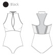 Lulli Dames Mock Neck Balletpak Rufina patroon