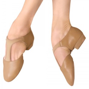 Griekse Sandaal Jazzschoen - 2,5 cm hak - T-bandje van elastisch neopreen - Splitzool - Bloch ES0410L