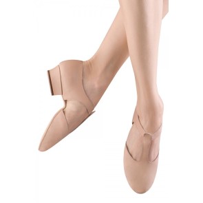 Griekse sandaal jazzschoen - Zwart en huidskleur - 2,5 cm hak - Bloch S0407L
