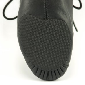 Jazzschoenen van leer - Vetermodel - Rubberen splitzool - Zwart - Capezio Oxford met splitzool