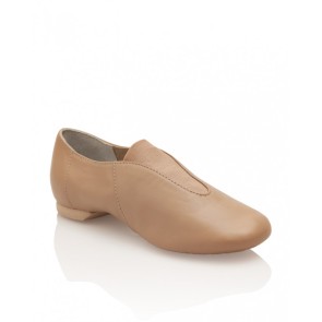 Elastische jazzschoenen van leer - Suède zool - Zwart en karamel kleur - Capezio Show Stopper