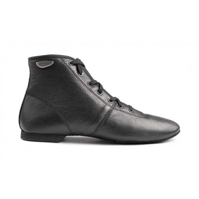Portdance PDJ002 jazzschoenen hoog zwart zijkant