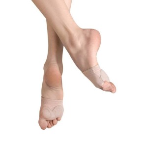 Dansvoetjes moderne dans - Huidkleur - Suède kussentjes - Gaas/suède - Opening voor tenen - Bloch SO658