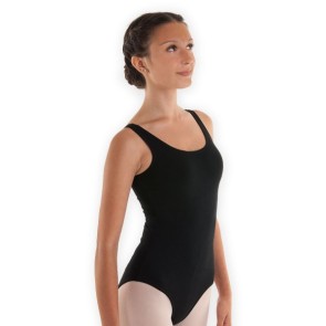 Zwart balletpak voor dames - Brede bandjes - Ronde hals - Alista Rondo