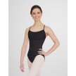 Zwart balletpak voor dames met gekruiste bandjes - Kant aan de voorkant - Capezio 10318