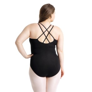 Capezio Dames balletpak met dubbele gekruiste bandjes op de rug - CC123 zwart