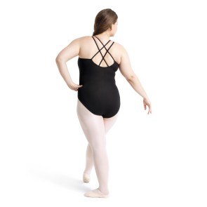 Capezio Dames balletpak met een perfecte pasvorm en met dubbele gekruiste bandjes op de rug - CC123 zwart