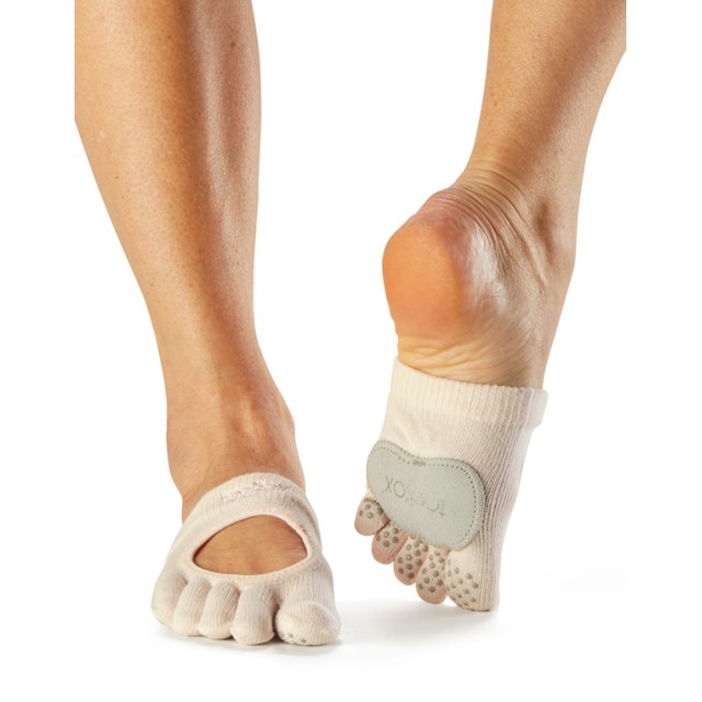 Dansvoetjes met losse teentjes ToeSox Wit