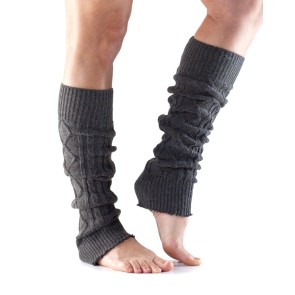 ToeSox beenwarmer wol acryl polyster voor ballet 55 centimeter grijs