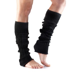 Beenwarmer - 55CM - Zwart - Oranje - Wol/Acryl/Polyester - ToeSox Leg Warmer