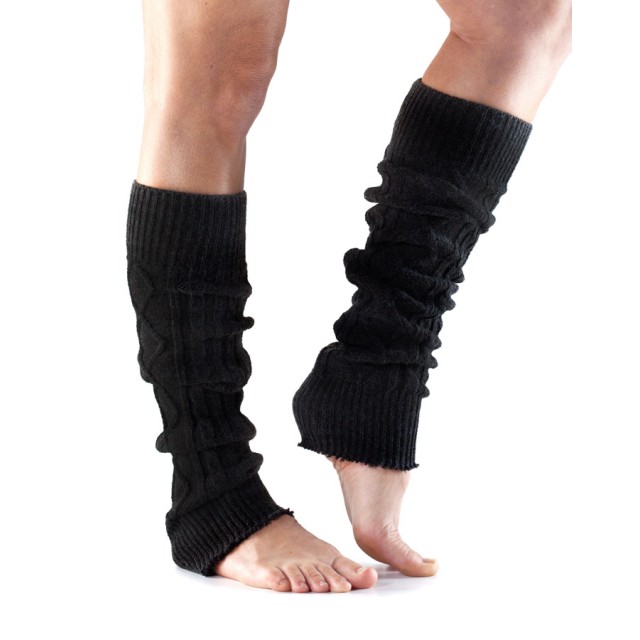 ToeSox beenwarmer wol acryl polyster voor ballet 55 centimeter zwart