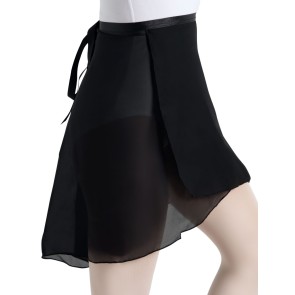 Capezio Georgette Long Wrap Skirt N276 zwart