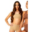 Capezio Naadloze Racerback Sport Bra beige dames