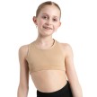 Capezio Naadloze Racerback Sport Bra Meisjes beige met een ronde hals