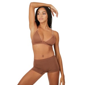 Capezio Deep Neck Clear Back Bra
