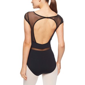 Capezio Skylight Breeze Cap Sleeve Leo bordeaux met een bijna helemaal open rug