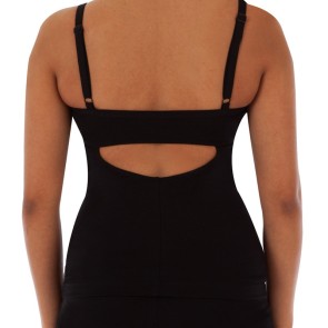 Capezio CC511 zwarte top met BraTek dames achterkant 