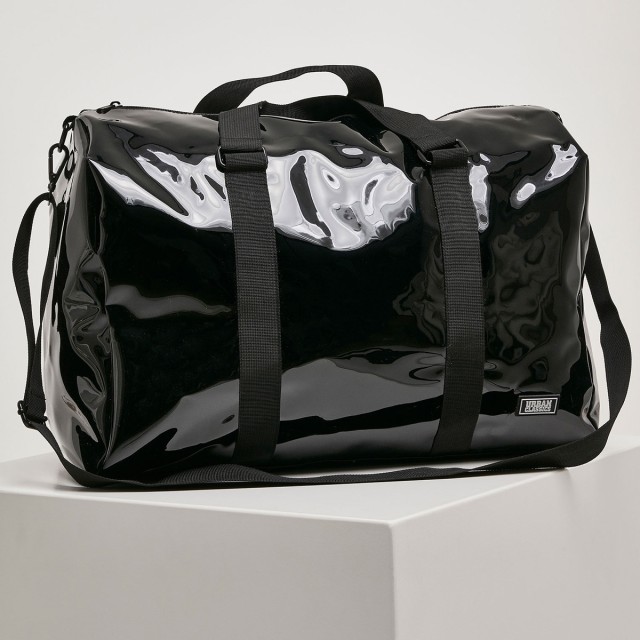 Urban Classics Zwarte Sporttas met Glans TB2792