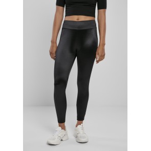 Urban Classics Dames High Waist Leggings met Glans TB3789